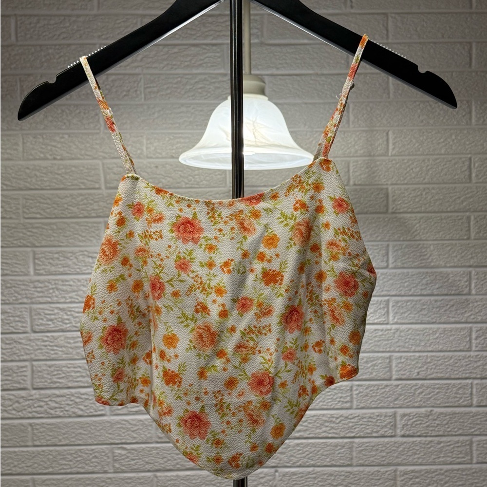 Cream Asymmetrical‎ Sleeveless Camisole